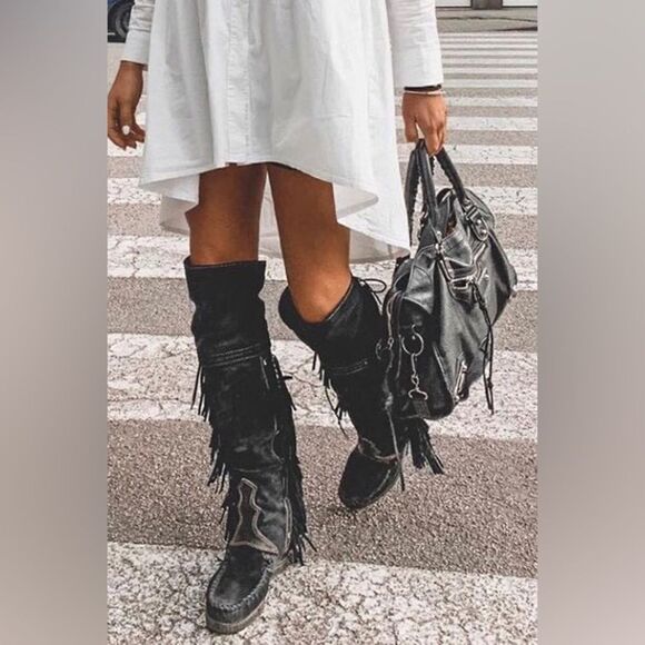 New Free People El Vaquero Drifter Tall Mocc Boots - Picture 1 of 5